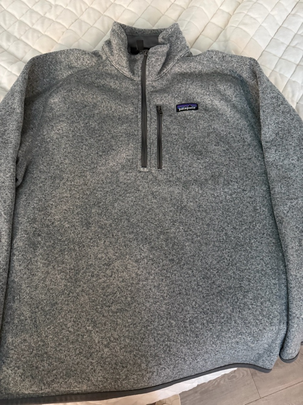 Patagonia Men’s Heather Gray Half-Zip Fleece Pullover